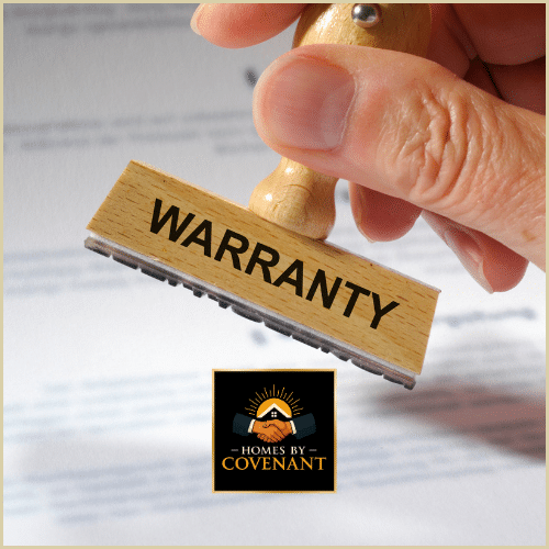 Homeowner reviewing modular home warranty documentation and coverage details.