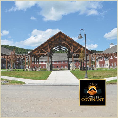 Modular hospitality or hotel building with multi-story guest suites.