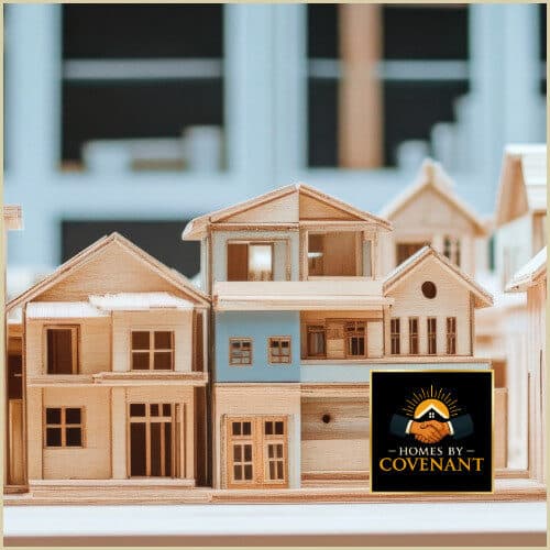 “Model homes and floor plan layout materials representing how square footage and home layout affect modular pricing.”