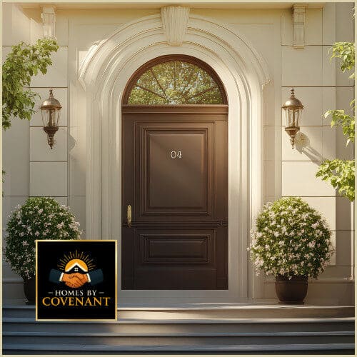 Insulated front door designed to improve thermal performance in modular homes.