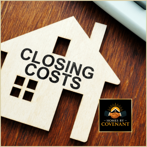“Closing cost breakdown for modular home financing represented with a house-shaped icon.”