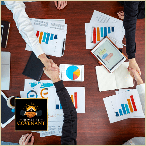 “Modular home financing team collaborating with local lenders to review loan options.”
