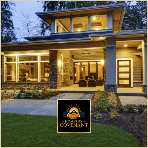 “Finished modular home showcasing completed exterior and interior craftsmanship.”